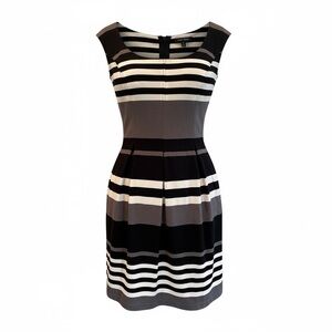 Nine West Black and White A-Line knee length Dress